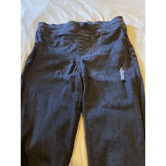 SPANX Ankle Skinny Distressed/Torn, Black Jeans Jeggings-Med - Picture 8 of 9